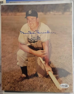 Duke Snider Signed Autographed Photo 8x10 Dodgers MLB HOF JSA COA - Image 1 of 4