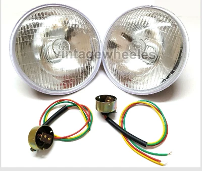 2 Lucas 7” Zoll 12V 3 Stecker H4 Scheinwerfer Für Jaguar XJ6 XJ6C Eu 1970-198 - Bild 1 von 3