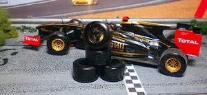 "Soft" SLOT CAR TIRES 2pr PGT-21128 fit SCX F1 Renault Ferrari McLaren Williams - Picture 1 of 1