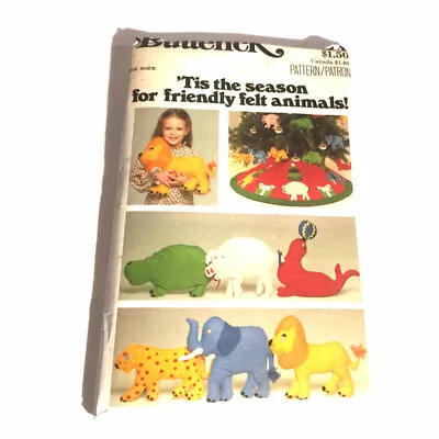 Butterick Pattern Tree Skirt Ornament Animal Pillow Uncut Christmas Vintage - Image 1 of 4