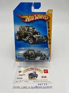 2009 Hot Wheels New Models #27 Custom Jeep CJ-2A Army Green 61i - Picture 1 of 7