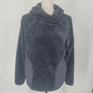 Nike Sherpa Fleece Kapuzenpullover Sweatshirt grau Taschen Damen Gr. Small - Bild 1 von 7