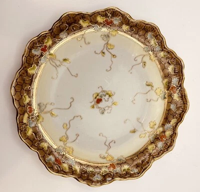 Hand Painted Nippon Plate Gold Moriage 11.25” - Japan - Image 1 of 4