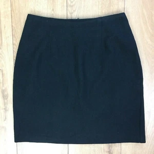 Hillard & Hanson Wool Pencil Skirt Black Size 6 Above Knee G - Picture 1 of 7