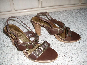New~RAMPAGE 'Kristee' Strappy Metal Accent Slingback Dress Sandal~Brown~Size 7M - Picture 1 of 6
