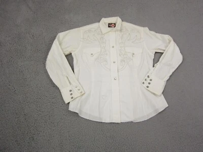 Vintage 101 One O One Shirt Womens Size 36 White Western Snap 60s 70s Ladies - Image 1 of 4