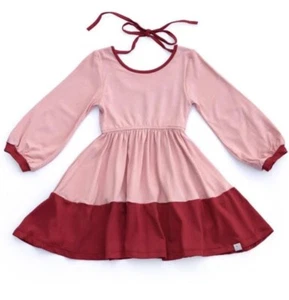 Omi Jo Girls Size 7 Mellow Rose Pink Billow Dress Valentine’s Day NWT - Picture 1 of 3