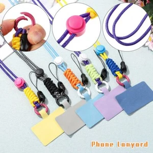 Straps Patch Phone Lanyard Hanging Neck Cord Nylon Strap Phone Safety Tether - Photo 1 sur 17