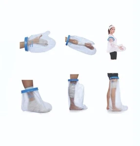 Waterproof Protectors Cast Foot Covers & Dressing - Clear Reusable Shower Bath - Picture 1 of 13