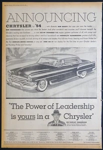 1953 Detroit Zeitungsseite - Ganzseitige Chrysler '54' Anzeige - Bild 1 von 1