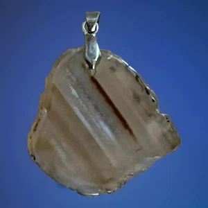 Beautiful Brown Stripe Slice Agate Pendant - Picture 1 of 4