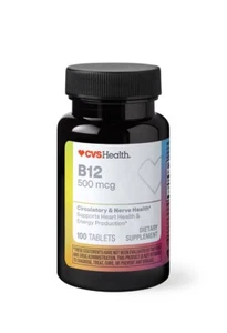 CVS Health Vitamin B12 500 mcg Tablets,100 CT - Picture 1 of 4