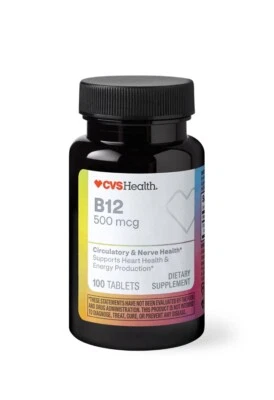 CVS健康维生素B12 500微克片,100 CT — 第 1/4 张图片