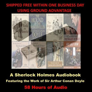 SHERLOCK HOLMES AUDIOBOOKS. 4 NOVELS 45 SHORT STORIES ON A USB FLASH DRIVE! - Picture 1 of 4