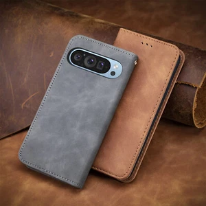 Para Google Pixel 9 Pro XL, Lujo A prueba de golpes Abatible Cuero PU Cartera Estuche Cubierta - Imagen 1 de 36