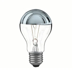 Crown Silver Top GLS A60 Pear Shape 100W ES/E27 (Bellight) - Picture 1 of 2