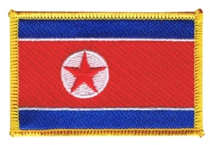 Nordkorea Aufnäher Flaggen Fahnen Patch Aufbügler 8x6cm - Picture 1 of 1