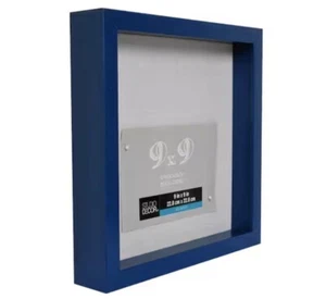 Sapphire Blue 9" x 9" Belmont Shadow Box by Studio Décor® - Picture 1 of 3