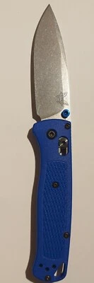 Cuchillos de banco Bugout 535 CPM-S30V acero inoxidable azul Grivory Foto 1 de 4