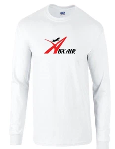 ABX Air rot schwarz Retro Logo American US Airline weiß Langarm T-Shirt - Bild 1 von 3