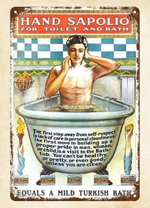 1900 Sapolio Soap metal tin sign home decor and accessories - Picture 1 of 4