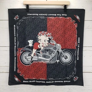 Sciarpa Harley-Davidson 2003 Betty Boop Ride per ricerca sul cancro al seno - Foto 1 di 1