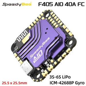 SpeedyBee F405 AIO 40A Flight Controller FC For 2-4" Ultra-Light 5" FPV Drones - Picture 1 of 20