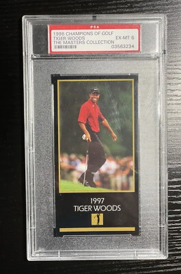 1998 Champions Of Golf Tiger Woods Masters Collection-1997 PSA Ex Mt 6 Rookie RC - Image 1 of 2