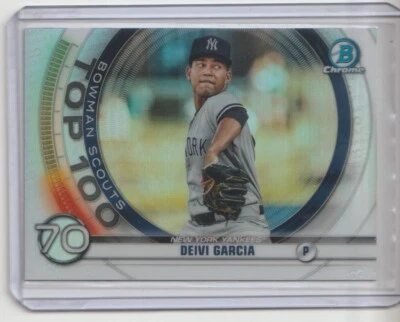 2020 BOWMAN CHROME TOP 100 DEIVI GARCIA #BTP-70 - Image 1 of 2