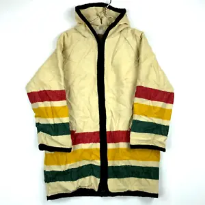 Vintage Woolrich Women's Hudson’s Bay Blanket Full Zip Wool Jacket Size Medium - Picture 1 of 7