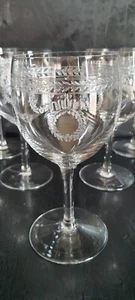 5 Verres Ballons Cristal SAINT-LOUIS Service MADRID Couronnes de Laurier Gravées - Bild 1 von 24