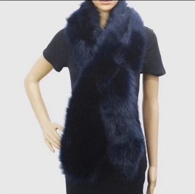 Lujosa bufanda cuello piel sintética 62" invierno cálido chal cuello calentador envoltura 6 colores Foto 1 de 4