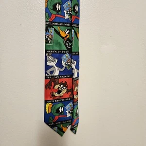 Vintage Looney Tunes USPS Stamp Collection Men's Neck Tie - Picture 1 of 6