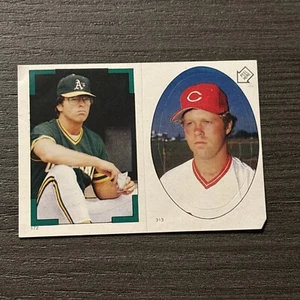 1986 Topps Stickers Baseball Tom Browning #313 Dave Collins #172 Reds A's - Picture 1 of 2