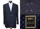 RRP3700$ Men's ZILLI Blazer 38US/UK 48IT 100% Bamboo Blue Luxury Top