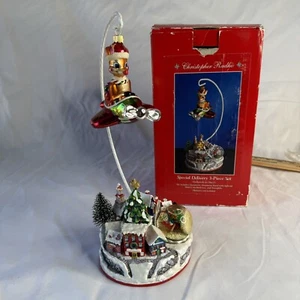 CHRISTOPHER RADKO Special Delivery 3 Pc Battery Tree Ornament Holder 2005 Flaws - Picture 1 of 19