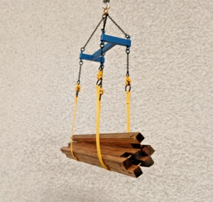 3D Print I-Beam Lifting Frame w/Lift Straps Sarens Blue/Liebherr Yellow 1/87th - Picture 1 of 3