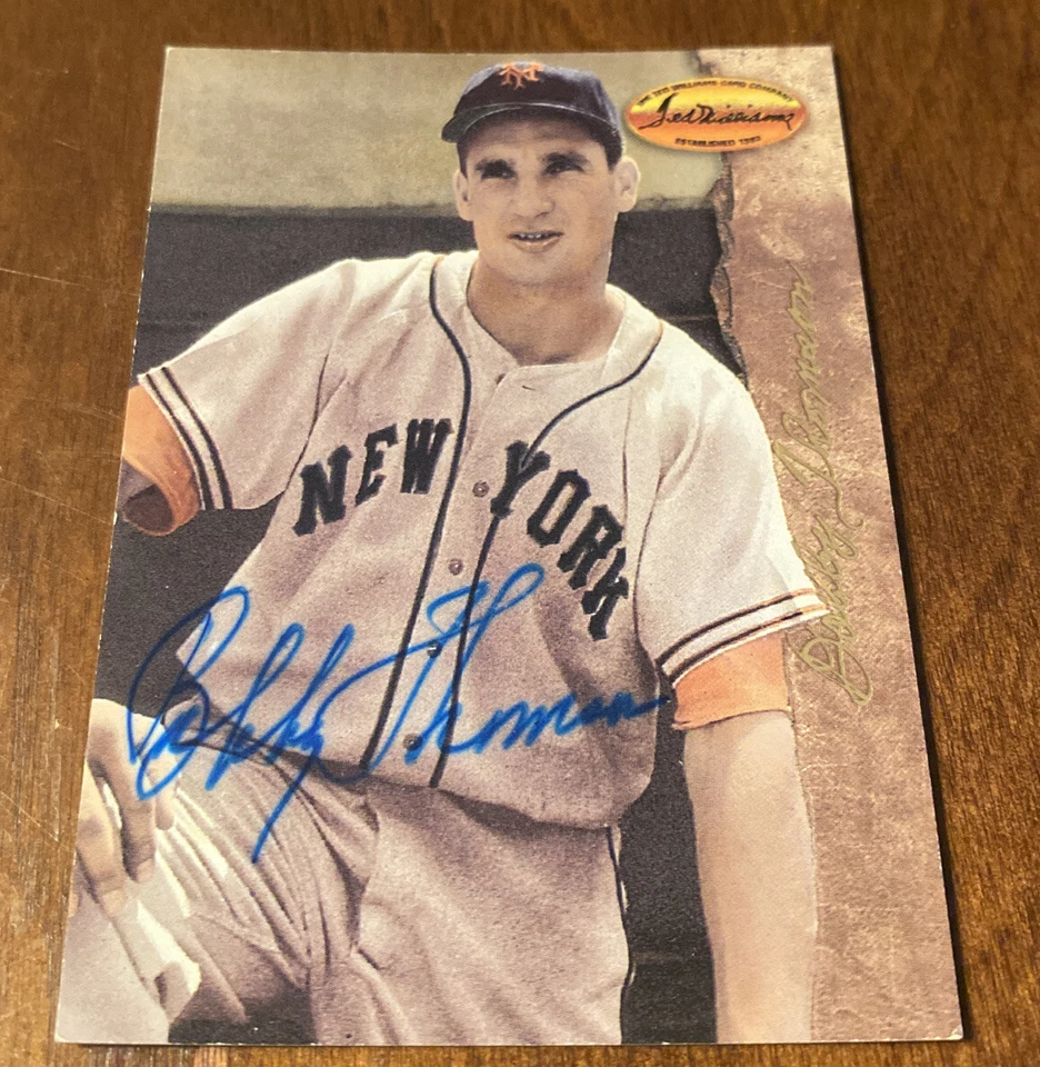 BOBBY THOMSON Autographed Signed 1994 Ted Wiliams Baseball Card NY Giants #56 - Image 1 of 1