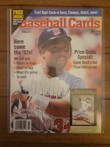 BASEBALL CARDS MAGAZINE MARCH 1992 KIRBY PUCKETT REPLICARDS CARDS ROGER CLEMENS - Picture 1 of 6