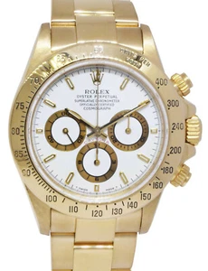 Rolex Daytona Z Movt. Chronograph 18k YG White Dial Mens 40mm Watch /Box  16528 - Picture 1 of 12