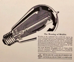 1916 General Electric Research Labs MAZDA Service Lamps Vintage Antique Print Ad - Picture 1 of 7