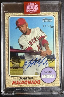 2019 Topps Archive Signatures Martin Maldonado Autograph 2017 Heritage /79 - Image 1 of 4