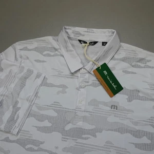 Travis Mathew Beachside Stealth Golf Polo Herren 3XL weiß Camouflage NEU Neu mit Etikett - Bild 1 von 14