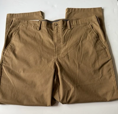 Croft & Barrow Men Nwt 40x30 Brown Easy Care Chino Stretch Waistband Pants - Image 1 of 4