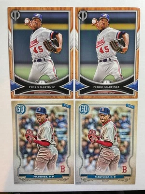 Pedro Martinez 2018 Topps Tribute 2020 Gypsy 5x7 Jumbo #d /49 Lot (4) Red Sox - Image 1 of 2