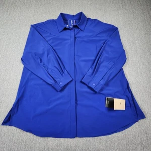 Nike 24.7 PerfectStretch Women's XL Dri-FIT Oversized Shirt Deep Royal Blue - Picture 1 of 12