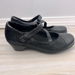 Aravon Leather Black Mary Jane Comfort Shoes Womens size 7 - Picture 1 of 9