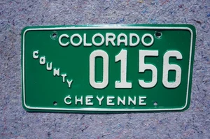 CHEYENNE County COLORADO Nummernschild - Bild 1 von 3