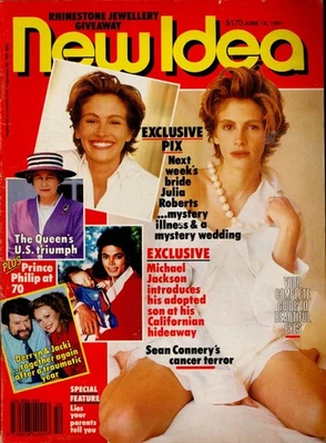 New Idea - June 15, 1991 - Julia Roberts, Michael Jackson, Zandra R. +  Connery - Image 1 of 3