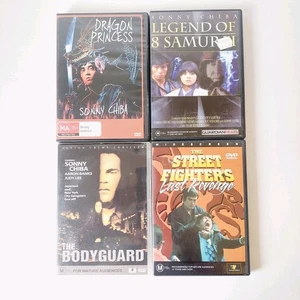 Sonny Chiba DVD Lot Eight Samurai, The Bodyguard, Dragon Princess, Last Revenge - Picture 1 of 9